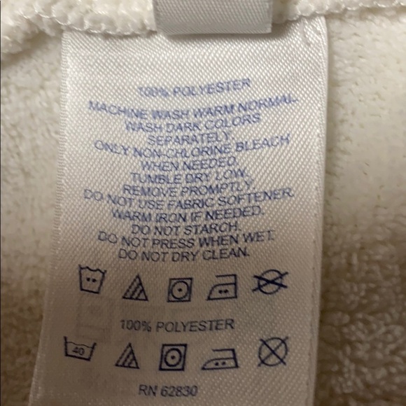 Land’s End  Sz 14 (girls) 3/4 zip jacket Crème - Picture 4 of 5